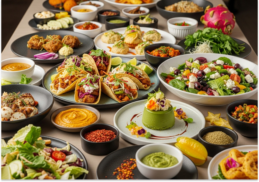 Global food trends and recipes 2025 – fusion and plant-based dishes