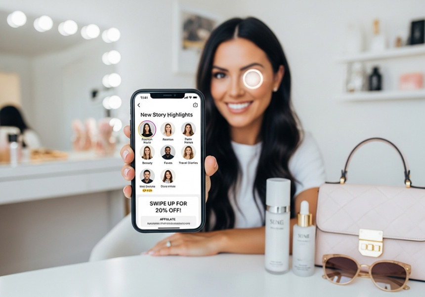 Instagram stories with affiliate shop highlights – visual sales strategy for 2025