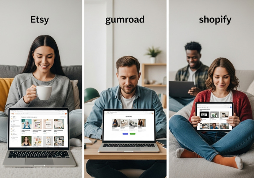 People worldwide selling digital products and earning passive income from home