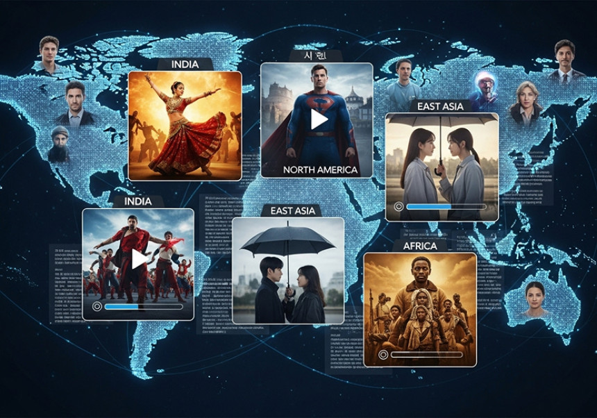 Global cinema trends in 2025 featuring AI, diversity, and worldwide storytelling