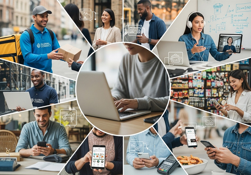 Global side hustle trends in 2025 — people earning income with flexible digital and offline gigs
