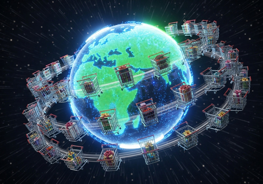 "Cross-border e-commerce connecting global shoppers in 2025"
