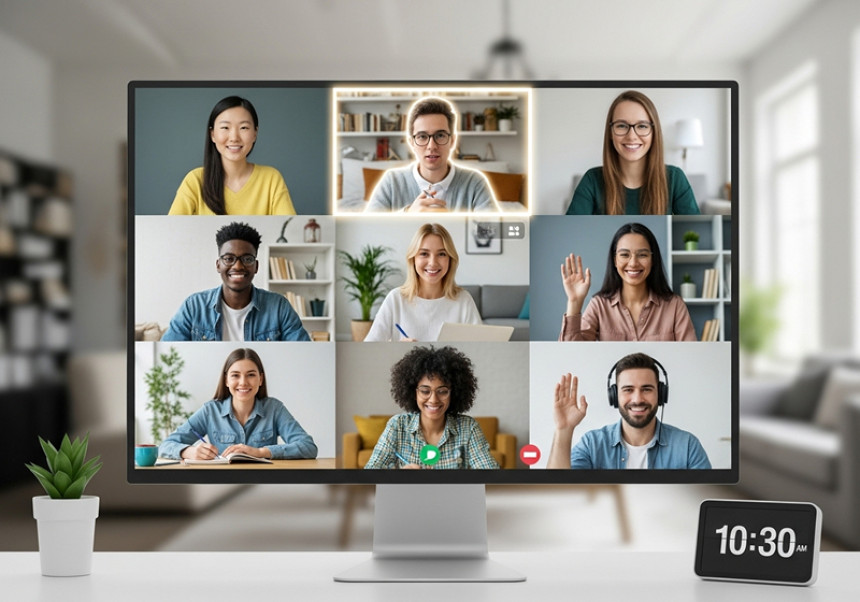 Remote students participating in global hybrid learning environments in 2025