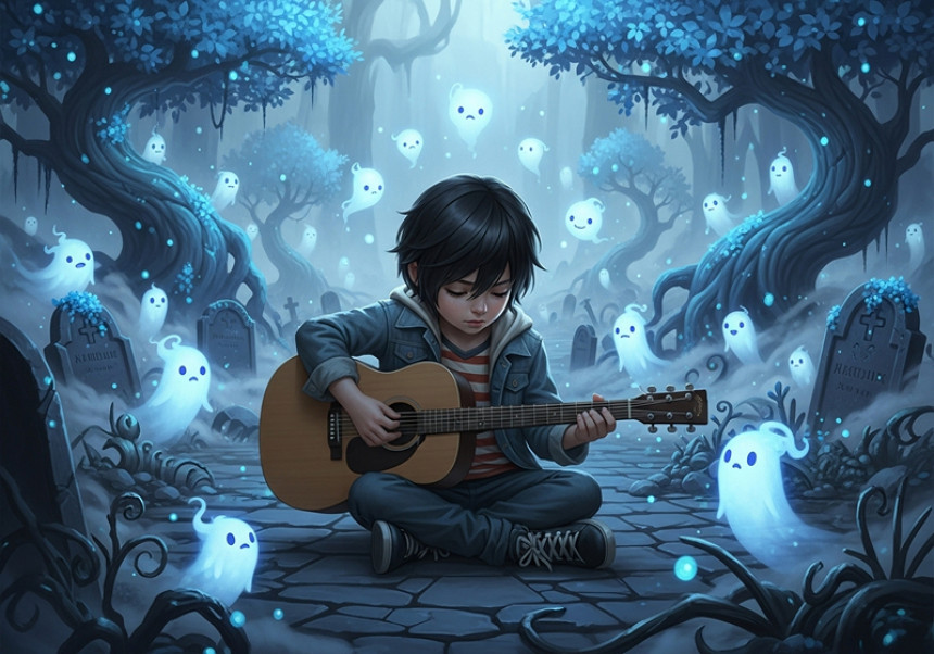 Colorful celebration of Day of the Dead — scene from Coco