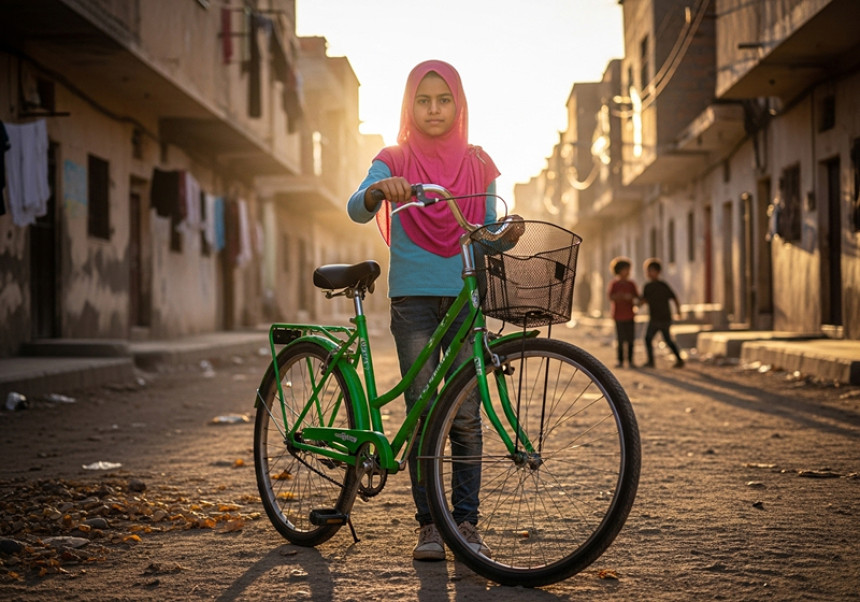 Empowered girl in Wadjda challenging societal norms