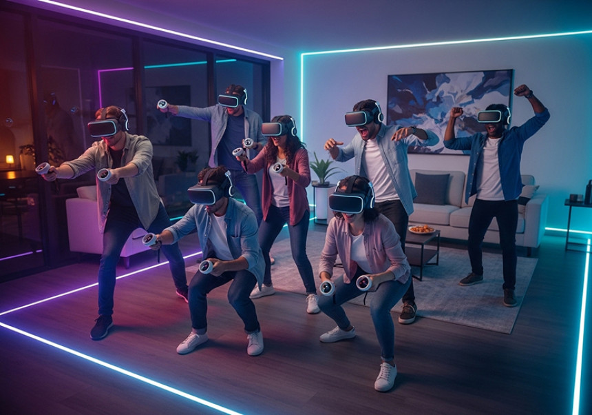 “Global gaming trend in 2025 with VR and AR entertainment worldwide.”