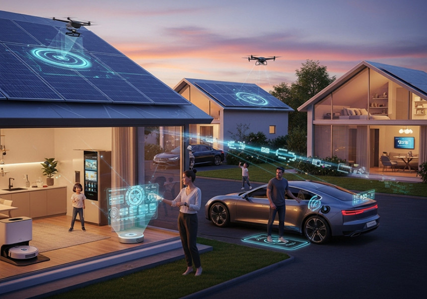 AI smartphone 2025 with holographic screen and global connectivity